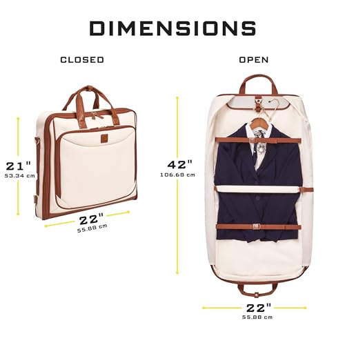 Premium travel garment bag. Carry (Beige)