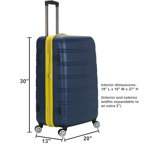 Melbourne Hardside Expandable Spinner Wheel Luggage (Charcoal / Checked Large 28")