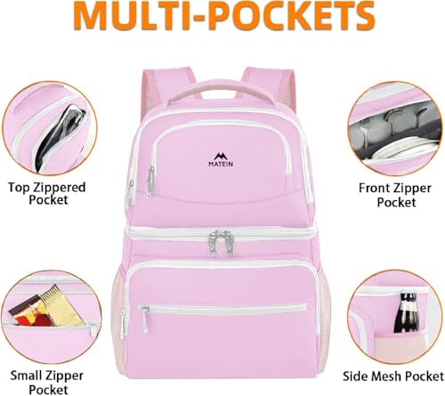 Pink Backpack Cooler for Women (Pink / 26 Cans)