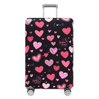 Travelkin Luggage Covers For Suitcase Tsa Approved Suitcase Cover Protector (Loving Hearts-Black / M)