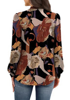 Fall Outfits for Women 2026 Long Sleeve Shirts Blouses Work Business Casual Tops for Teachers Outfits Early Fall Clothes Fashion Clothing Trendy Ladies Tunic Boho Tops Floral Print S (01 - Floral Printb / Small)
