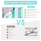 2 Pack Microfiber Beach Towel (2 Pack- Blue Green / 75”x 35”)