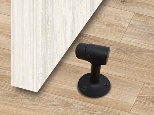 Solid Brass Door Stop (4 Pack / Matte Black (3"))