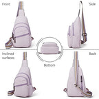 Sling Bag Crossbody Bags for Women Small Cross Body Bag Fanny Packs Chest Sling Purse for Daily Travel Leisure Sport (Purple)