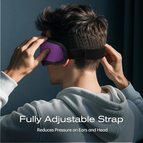 Sleep Mask with Bluetooth 5.4 Headphones (Purple)