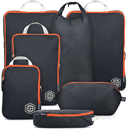 Large Compression Packing Cubes 7 (Grey/Orange)