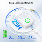 Bluetooth 5.4 Transmitter Receiver for 2 AirPods (White)