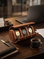 3 Watch Travel Case (Dark Brown / 3 Slot)