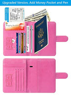 Passport Holder With Luggage Tag (114#Pink / Passport Covers)