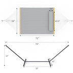 2 Person Double Hammock with Stand (Dark Gray)
