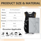 Hiking Backpack With Rain (Black / 20L)