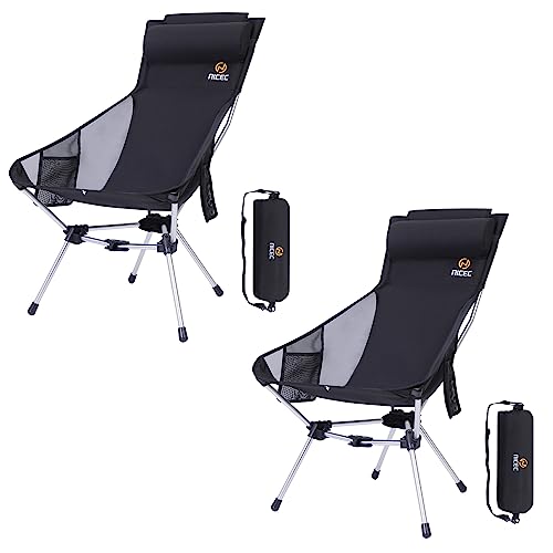 Ultralight Compact High Back Backpack Camp Chair (Black)