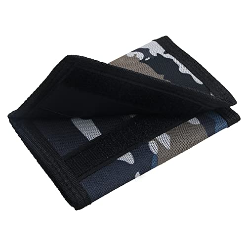 RFID Blocking Canvas Wallet for Men and Women (Camo Grey)