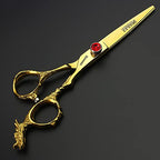 5.5/6 /7 Inch Knight Professional Japanese Hair Scissors Barber Scissors Set (6+7 inch 4pc) (6+7 Inch 4pc)