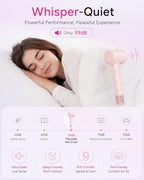 Hair Dryer with Diffuser for Curly Hair (Pink)