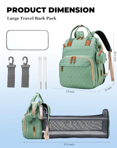 Diaper Bag with Changing Station (Palegreen)