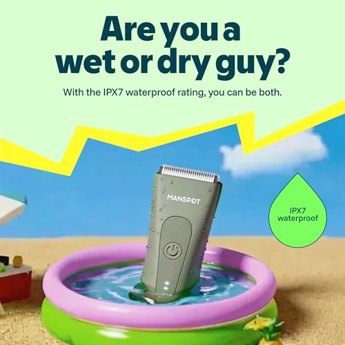 Manscape Groin & Body Hair Trimmer for Men & Women (Green)