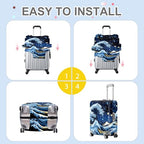 Starry Ocean Wave Luggage Cover (#20 / L(fits 28-30Inch suitcase))
