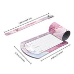 2 Pack Luggage Tags Leather Name ID Labels with Privacy Cover (Glittering Marble)