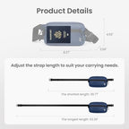 1.5L Sling Bag with RFID Blocking Crossbody Chest Pack for Men Women (Dark Blue / 1.5L)