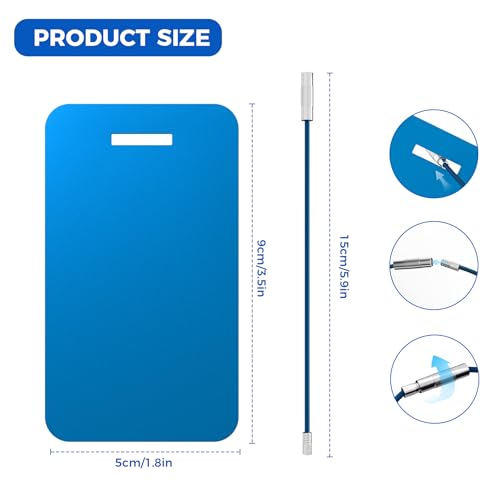 4PCS Personalized Luggage Tag (Blue / Large)