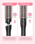 5 in 1 Curling Iron with Thermal Brush and 4 Interchangeable Ceramic Barrels (Curling Wand (1/2"-1 1/2"))