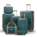 Luggage Sets with Spinner Wheels (Dark Green / 7 piece sets（14/18/20/24/28/DB/TB）)