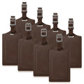 8 Pack Luggage Tags for Suitcases Airplane Travel Essentials (Brown)