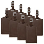 8 Pack Luggage Tags for Suitcases Airplane Travel Essentials (Brown)