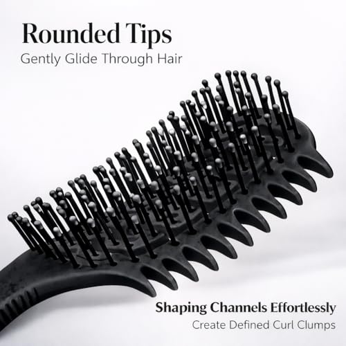 Curl Defining Brush for Curly Hair (9118 Black)