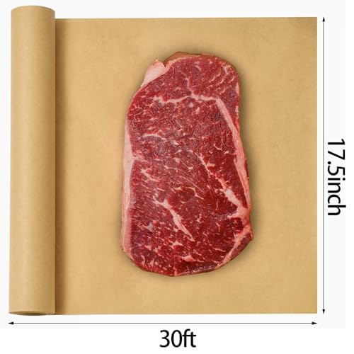 17.5” x 30’ Brown Butcher Paper Roll for Smoking Meat (Brown / 17.5 inches x 30 feet)