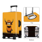 Highland Cow Luggage Cover Washable Suitcase Protector Anti (Highland Cow / M(24-26inch suitcase))
