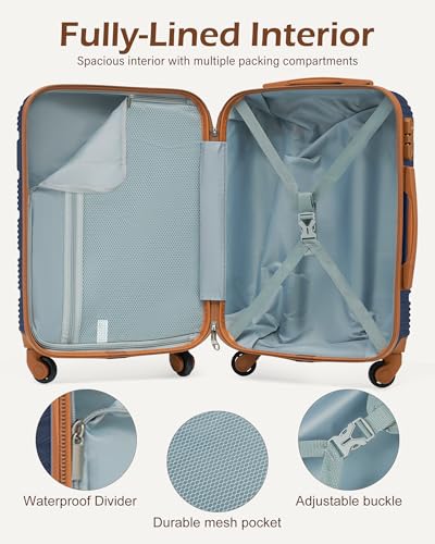 Luggage Sets with Spinner Wheels (3 piece set(BP) / NAVY)