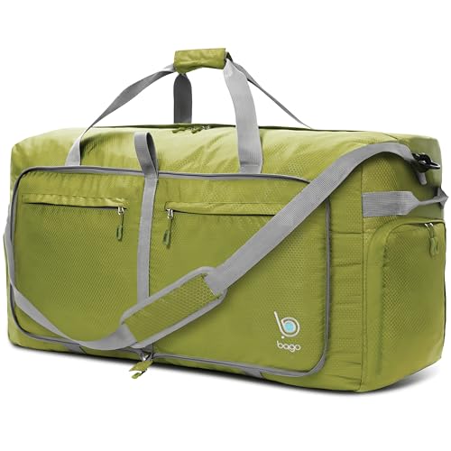 Travel Duffle Bag for Women & Men. Extra Large Foldable Duffel Bags (120L / Green)