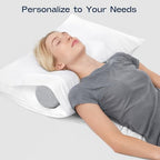 Neck Roll Pillow for Neck Pain Relief (Grey / Medium - 5.0" H)