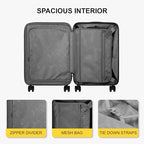 Carry on Luggage Airline Approved (Red / 20 Inch - Expandable)