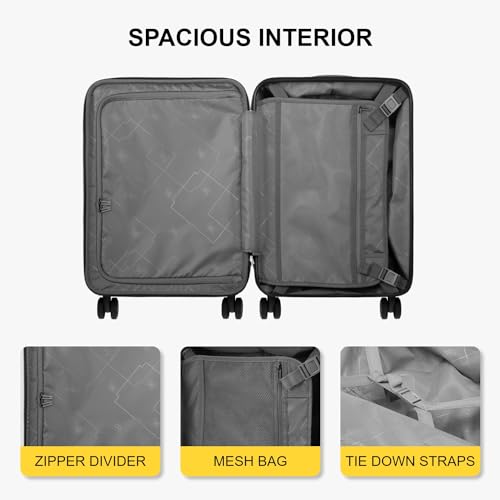 Carry on Luggage Airline Approved (Red / 20 Inch - Expandable)