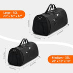 Gym Bag for Women & Men (Black / Large - 23 x 12 x 12″)