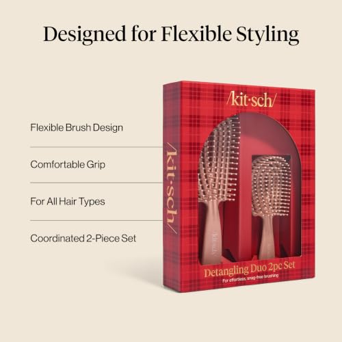 Flexi Flow Duo Detangler Brush (Terracotta / 2 Pcs)