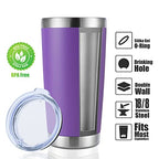 20oz Stainless Steel Tumbler Bulk with Lid (12 Count (Pack of 1) / Powder Purple)