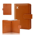 Premium Leather Passport Holder Covers Case (AIR-BROWN)