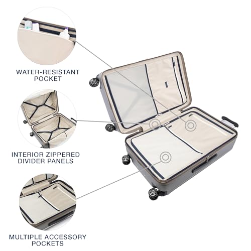 Platinum Elite Hardside Checked Luggage (Checked- Large 28-Inch / Metallic Sand)