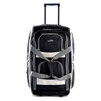 29 inch Jumbo Size 8 Pockets Wheeled Rolling Duffel Bag Water Resistant Luggage Lightweight Travel Suitcase with Retractable Handle (29 inch / Black)