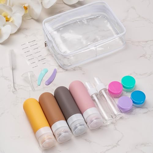 16pack Travel Bottles for Toiletries (16PCS/Apricot)