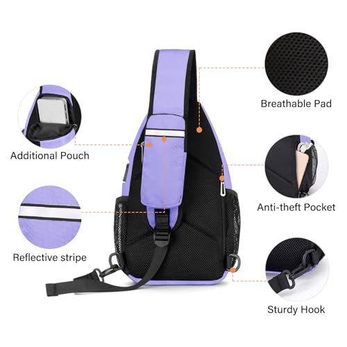 Sling Backpack Bag (Lilac)