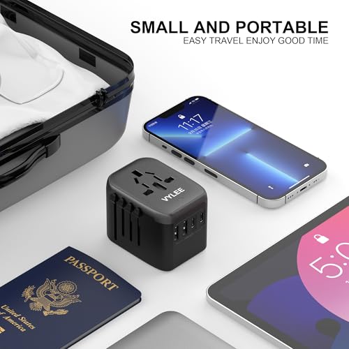 Universal Travel Adapter (Black Grey)