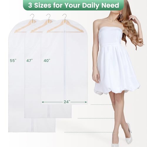 Translucent Garment Bags for Hanging Clothes