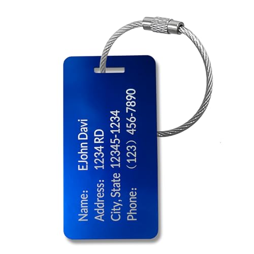 5Pack) Custom Personalized Luggage Tags-Customized Unique tag for Suitcase Backpack Travel,Bags ((3.8×2)) ((3.8×2))