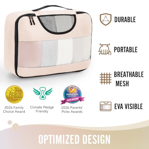 8 Set Packing Cubes for Travel Essentials (01 Cream)