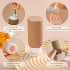 21 Pack Travel Bottles for Toiletries (Apricot)